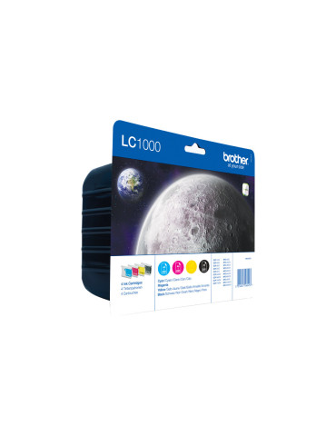 Brother LC1000VALBP ink cartridge 4 pc(s) Original Black, Cyan, Magenta, Yellow