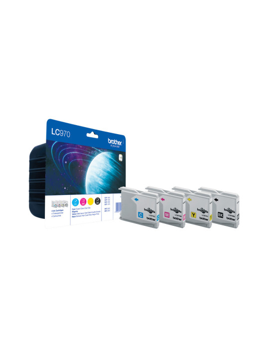 Brother LC970VALBP ink cartridge 4 pc(s) Original Black, Cyan, Magenta, Yellow