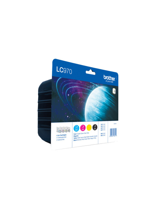 Brother LC970VALBP ink cartridge 4 pc(s) Original Black, Cyan, Magenta, Yellow