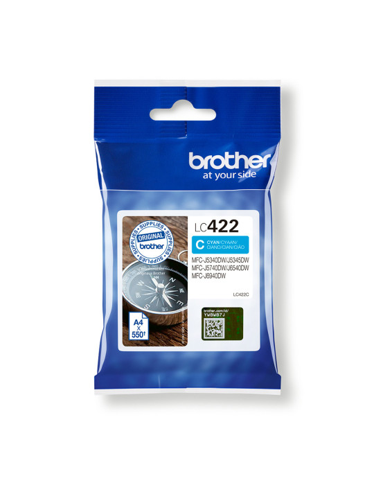 Brother LC422C bläckpatroner 1 styck Original Cyan