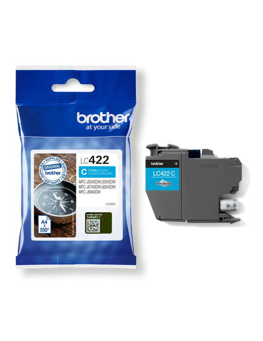 Brother LC422C bläckpatroner 1 styck Original Cyan