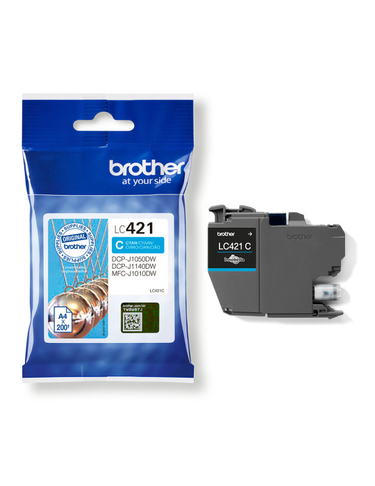 Brother LC421C bläckpatroner 1 styck Original Cyan