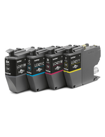 Brother LC421VALDR ink cartridge 4 pc(s) Original Black, Cyan, Magenta, Yellow