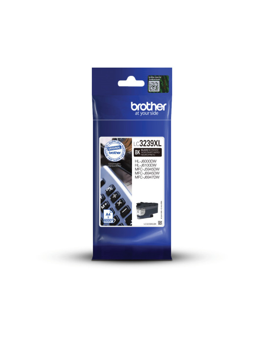 Brother LC-3239XLBK mustekasetti 1 kpl Alkuperäinen Korkea (XL) värintuotto musta
