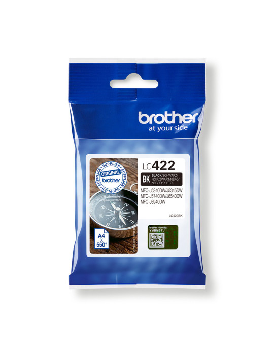 Brother LC422BK bläckpatroner 1 styck Original Svart