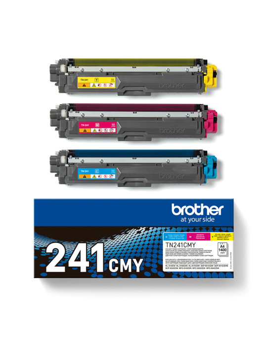 Brother TN-241CMY värikasetti 3 kpl Alkuperäinen Syaani, Magenta, Keltainen