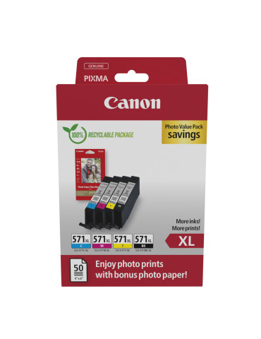 Canon 0332C006 ink cartridge 4 pc(s) Original High (XL) Yield Black, Cyan, Magenta, Yellow