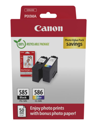 Canon PG-585 CL-586 PVP ink cartridge 2 pc(s) Original Black, Cyan, Magenta, Yellow