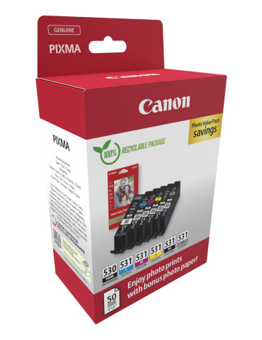 Canon PGI-530 CLI-531 PVP ink cartridge 6 pc(s) Original Black, Cyan, Gray, Magenta, Photo black, Yellow
