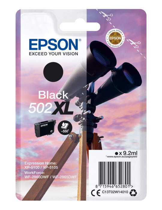 Epson 502XL ink cartridge 1 pc(s) Original High (XL) Yield Black