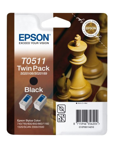 Epson Chess Twinpack Black T0511