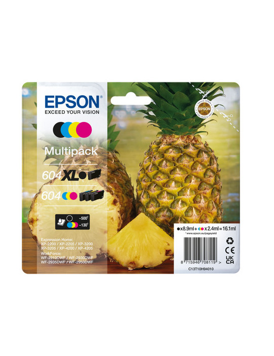Epson 604XL ink cartridge 4 pc(s) Original High (XL) Yield Black, Cyan, Magenta, Yellow