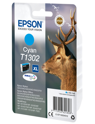 Epson Stag Yksittäispakkaus, syaani T1302 DURABrite Ultra -muste
