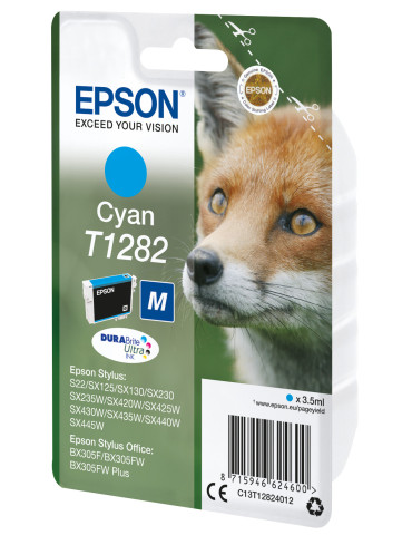 Epson Fox Enpack cyan T1282 DURABrite Ultra-bläck