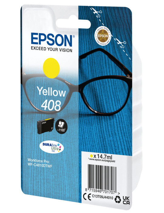 Epson Singlepack Yellow 408 DURABrite Ultra Ink