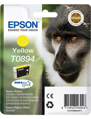 Epson Monkey Yksittäispakkaus, keltainen T0894 DURABrite Ultra -muste