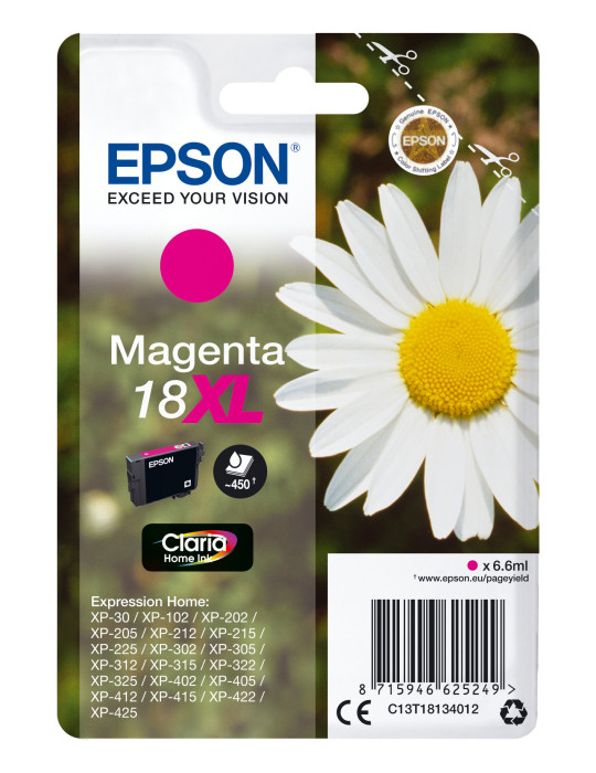 Epson Daisy Yksittäispakkaus, magenta 18XL Claria Home -muste