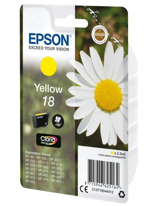 Epson Daisy Yksittäispakkaus, keltainen 18 Claria Home -muste