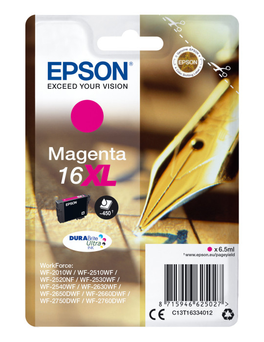Epson Pen and crossword Yksittäispakkaus, magenta 16XL DURABrite Ultra -muste