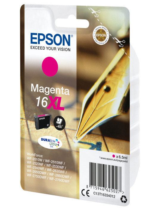 Epson Pen and crossword Yksittäispakkaus, magenta 16XL DURABrite Ultra -muste