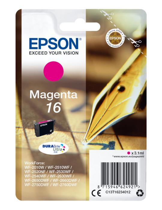 Epson Pen and crossword Yksittäispakkaus, magenta 16 DURABrite Ultra -muste