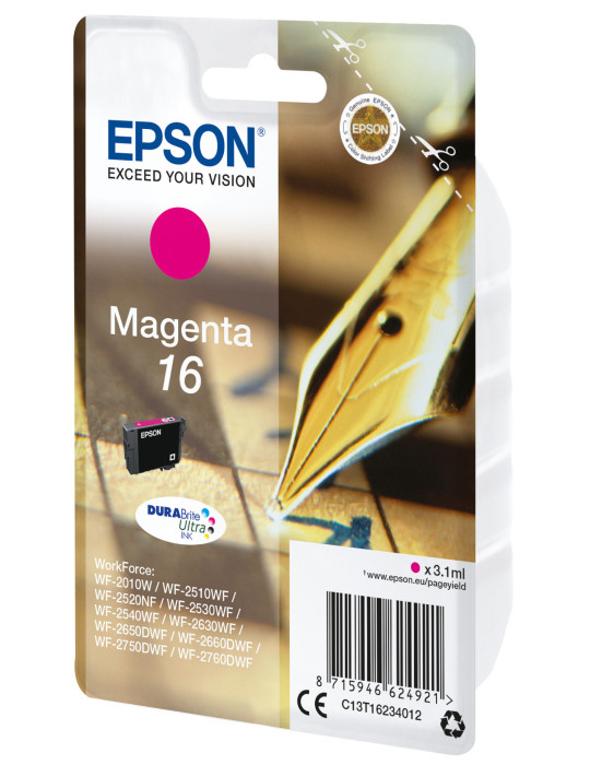 Epson Pen and crossword Yksittäispakkaus, magenta 16 DURABrite Ultra -muste
