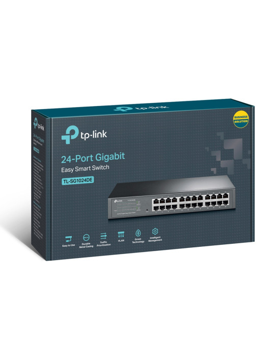 TP-Link TL-SG1024DE Managed L2 Gigabit Ethernet (10 100 1000) 1U Black