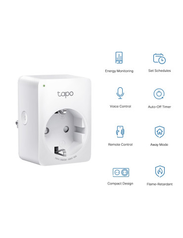 TP-Link Tapo P110 Smarta pluggar 3680 W Hem, Kontor Vit