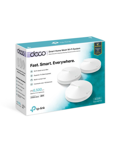 TP-Link Deco M9 Plus Tri-band (2.4 GHz   5 GHz   5 GHz) Wi-Fi 5 (802.11ac) White 2 Internal