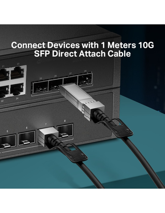 TP-Link TL-SM5220-1M InfiniBand- ja kuituoptiikkakaapeli SFP+ DAC musta