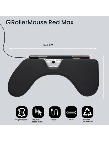 Contour Design RollerMouse Red Max mouse Office USB Type-A 2800 DPI Contour Design RollerMouse Red Max mouse Office USB Type-A 2800 DPI