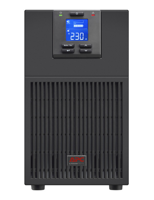 APC SRV1KI UPS-virtalähde Taajuuden kaksoismuunnos (verkossa) 1 kVA 800 W 3 AC-pistorasia(a)