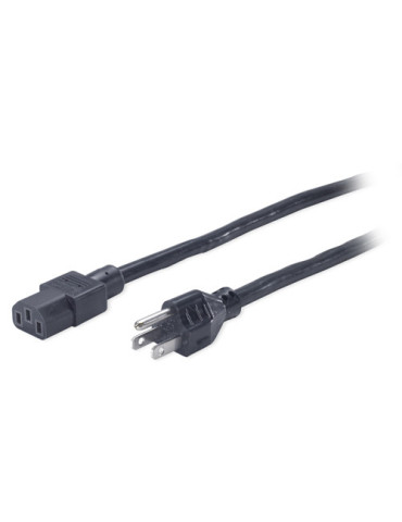 APC PWR C13   5-15P, 2.4 m Black 96.1" (2.44 m) C13 coupler NEMA 5-15P