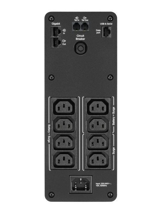 APC BR1600SI uninterruptible power supply (UPS) Line-Interactive 1.6 kVA 960 W 8 AC outlet(s)