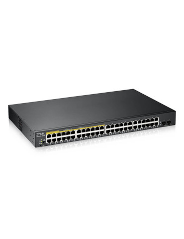 Zyxel GS1900-48HPv2 Hallittu L2 Gigabit Ethernet (10 100 1000) Power over Ethernet -tuki musta