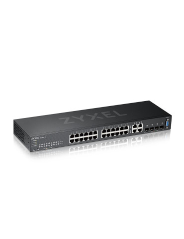 Zyxel GS2220-28-EU0101F verkkokytkin Hallittu L2 Gigabit Ethernet (10 100 1000) musta
