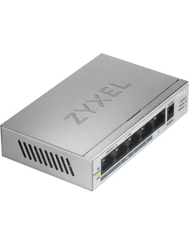 Zyxel GS1005HP Hallitsematon Gigabit Ethernet (10 100 1000) Power over Ethernet -tuki Hopea
