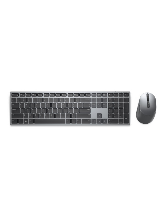 DELL KM7321W keyboard Mouse included Office RF Wireless + Bluetooth QWERTY Nordic Gray, Titanium