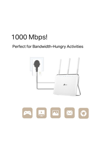 TP-Link TL-PA7017P KIT PowerLine-nätverksadapter 1000 Mbit s Nätverksansluten (Ethernet) Vit 2 styck TP-Link TL-PA7017P KIT PowerLine-nätverksadapter 1000 Mbit s Nätverksansluten (Ethernet) Vit 2 styck