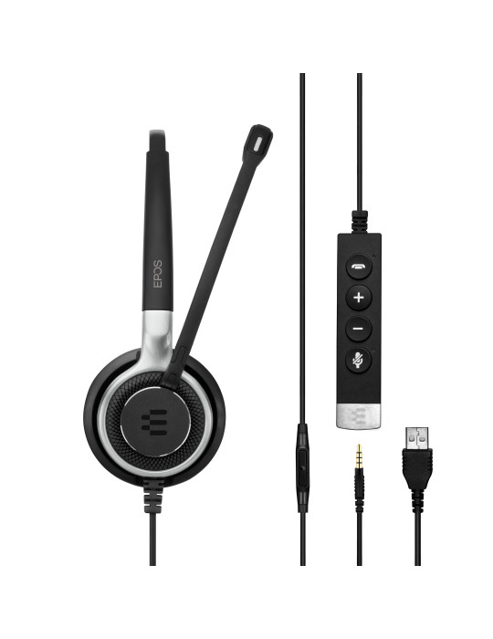 EPOS IMPACT SC 660 ANC USB Kuulokkeet Langallinen Pääpanta Puhelut Musiikki USB A-tyyppi musta, Hopea