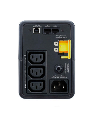APC Back-UPS uninterruptible power supply (UPS) Line-Interactive 0.5 kVA 300 W 3 AC outlet(s) APC Back-UPS uninterruptible power supply (UPS) Line-Interactive 0.5 kVA 300 W 3 AC outlet(s)