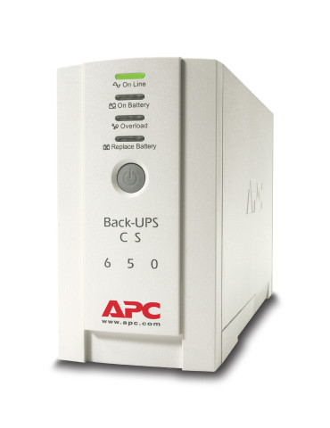 APC Back-UPS uninterruptible power supply (UPS) Standby (Offline) 0.65 kVA 400 W 4 AC outlet(s) APC Back-UPS uninterruptible power supply (UPS) Standby (Offline) 0.65 kVA 400 W 4 AC outlet(s)