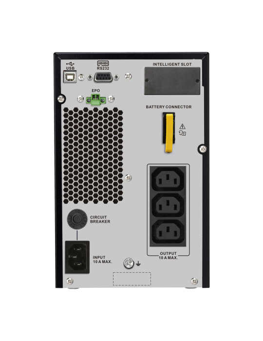APC Easy UPS On-Line SRV UPS-virtalähde Taajuuden kaksoismuunnos (verkossa) 3 kVA 2700 W 7 AC-pistorasia(a)