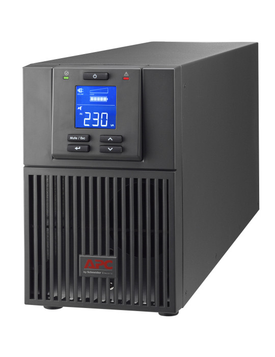 APC SRV1KIL UPS-virtalähde Taajuuden kaksoismuunnos (verkossa) 1 kVA 800 W 3 AC-pistorasia(a)