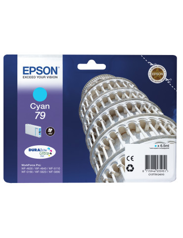 Epson Tower of Pisa Singlepack Cyan 79 DURABrite Ultra Ink