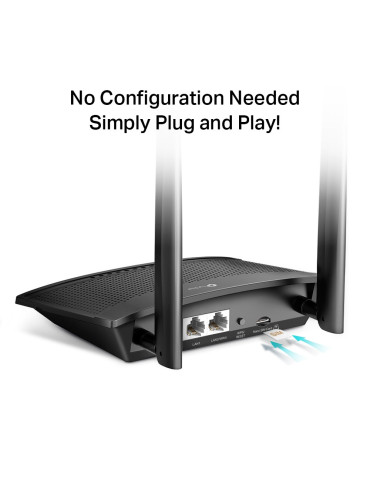TP-Link TL-MR100 langaton reititin Nopea Ethernet Yksi kaista (2,4 GHz) 4G musta TP-Link TL-MR100 langaton reititin Nopea Ethernet Yksi kaista (2,4 GHz) 4G musta