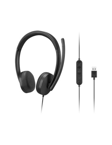 Lenovo 4XD1P83425 hörlur och headset Kabel Huvudband Samtal musik USB Type-A Svart