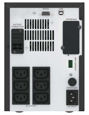 APC Easy UPS SMV UPS-virtalähde Linjainteraktiivinen 1,5 kVA 1050 W 6 AC-pistorasia(a)