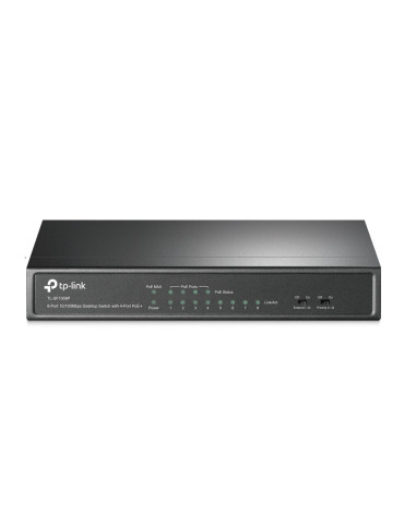 TP-Link TL-SF1008P Ohanterad Fast Ethernet (10 100) Strömförsörjning via Ethernet (PoE) stöd Svart
