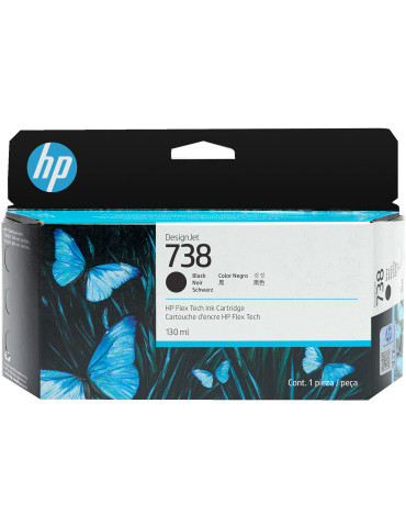 HP 738 130-ml Black DesignJet Ink Cartridge